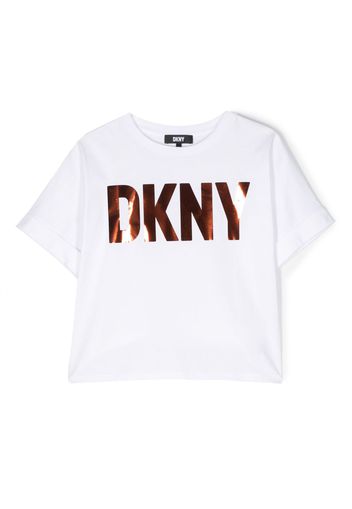 Dkny Kids logo-print cotton T-shirt - Weiß