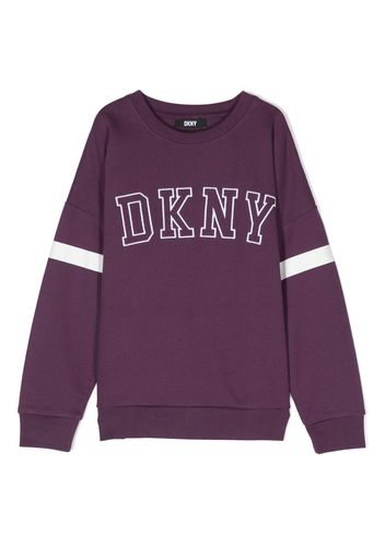 Dkny Kids Sweatshirt mit Logo-Patch - Violett