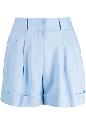 DKNY pleat-detail cotton shorts - Blau