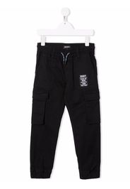 Dkny Kids patch cargo trousers - Schwarz