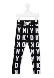 Dkny Kids logo-print slip-on leggings - Schwarz