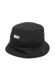 Dkny Kids reversible logo-print bucket hat - Schwarz