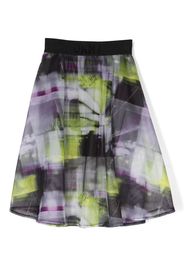 Dkny Kids Faltenrock aus Mesh mit Print - Violett