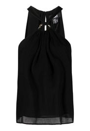 DKNY halterneck georgette blouse - Schwarz