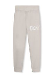 Dkny Kids logo-print jersey track pants - Nude