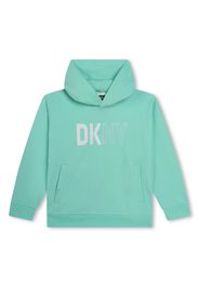 Dkny Kids logo-print jersey hoodie - Grün