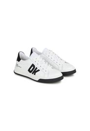 Dkny Kids logo-print leather sneakers - Weiß