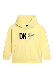Dkny Kids logo-print cotton hoodie - Gelb