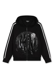 Dkny Kids Kapuzenjacke mit Logo-Print - Schwarz