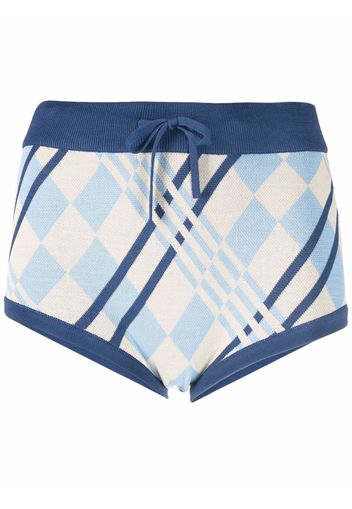 Dodo Bar Or checked knitted shorts - Blau