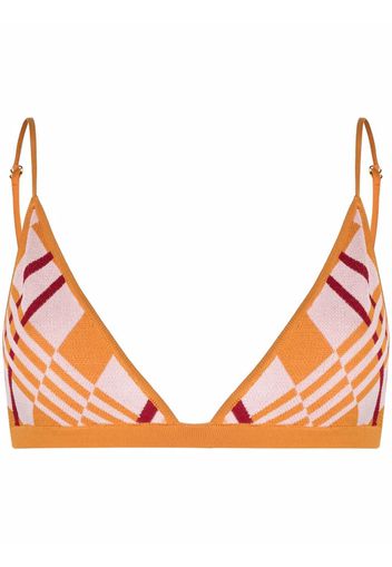 Dodo Bar Or Argyle pattern bra - Rosa