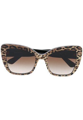 Dolce & Gabbana Eyewear Sonnenbrille mit Leoparden-Print - Nude