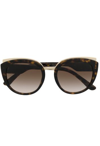 Dolce & Gabbana Eyewear Sonnenbrille mit Print - Braun