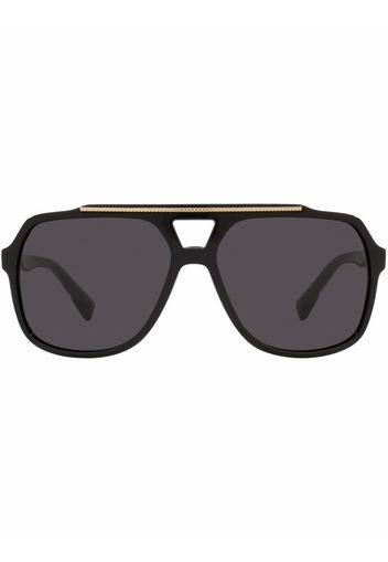 Dolce & Gabbana Eyewear DG4388 Pilotenbrille mit Oversized-Gestell - Schwarz