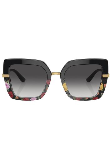 Dolce & Gabbana Eyewear Sonnenbrille mit eckigem Gestell - Schwarz