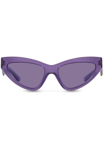 Dolce & Gabbana Eyewear logo-lettering cat-eye sunglasses - Violett