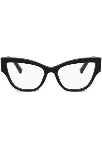 Dolce & Gabbana Eyewear cat eye-frame logo-lettering glasses - Schwarz