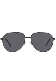 Dolce & Gabbana Eyewear Gros grain pilot-frame sunglasses - Schwarz