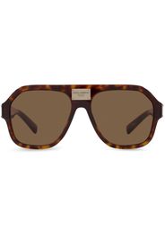 Dolce & Gabbana Eyewear tortoiseshell pilot-frame sunglasses - Braun