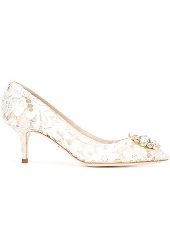 Dolce & Gabbana Pumps mit floraler Spitze - Grau