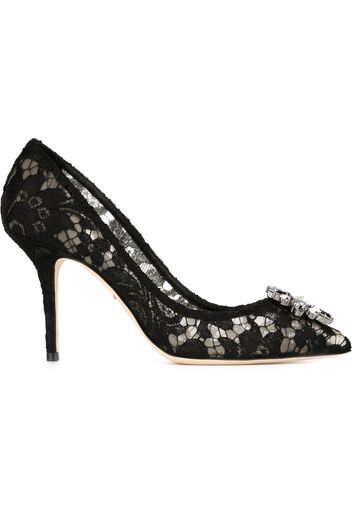 Dolce & Gabbana Verzierte Spitzen-Pumps - Schwarz