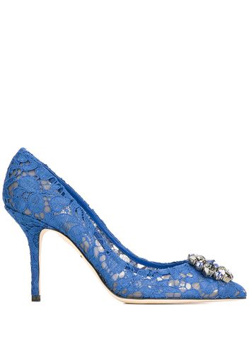 Dolce & Gabbana Verzierte Pumps aus Spitze - Blau