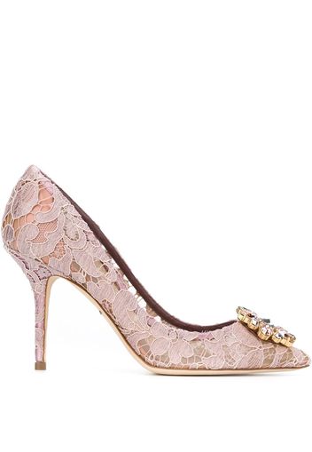 Dolce & Gabbana Verzierte Pumps aus Spitze - Rosa