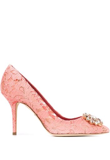 Dolce & Gabbana Verzierte Pumps aus Spitze - Rosa