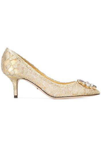 Dolce & Gabbana 'Bellucci' Spitzen-Pumps - Metallisch