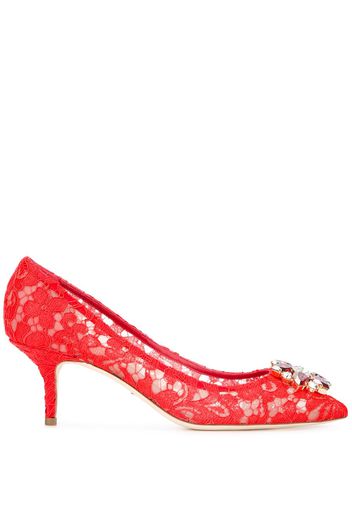 Dolce & Gabbana 'Bellucci' Spitzenpumps - Rot