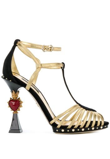 Dolce & Gabbana 'Bette' Sandalen mit Design-Absatz - Schwarz