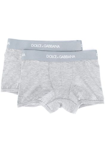 Dolce & Gabbana Kids Shorts mit Logo - Grau
