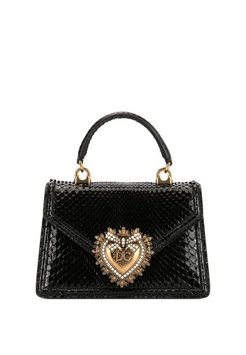 Dolce & Gabbana 'Devotion' Handtasche mit Prägung - Schwarz