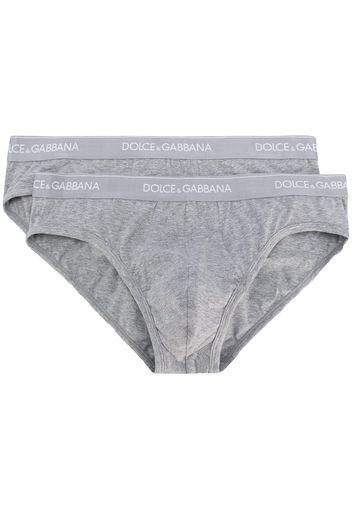 Dolce & Gabbana Slip mit Logo - Grau