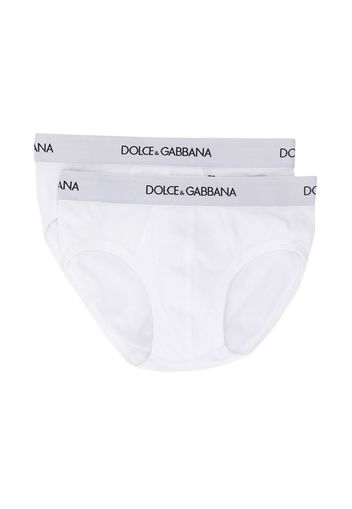 Dolce & Gabbana Kids Set aus 2 Slips - Weiß