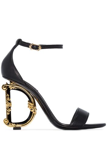 Dolce & Gabbana 'Baroque' Sandalen mit Design-Absatz - Schwarz