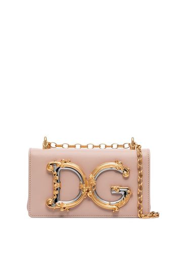 Dolce & Gabbana Schultertasche mit Logo - Rosa