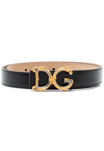 Dolce & Gabbana Gürtel mit Logo - Schwarz