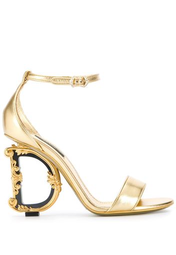 Dolce & Gabbana Sandalen mit barockem Logo - Gold