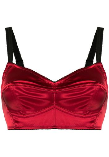 Dolce & Gabbana Bralet aus Satin - Rot