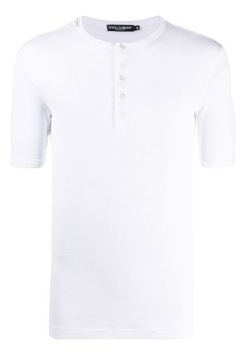 Dolce & Gabbana Poloshirt mit Rundhalsausschnitt - Weiß