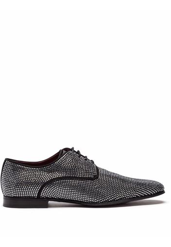 Dolce & Gabbana crystal-embellished leather Derby shoes - Schwarz