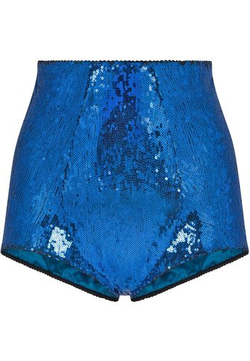 Dolce & Gabbana Shorts mit Pailletten - Blau