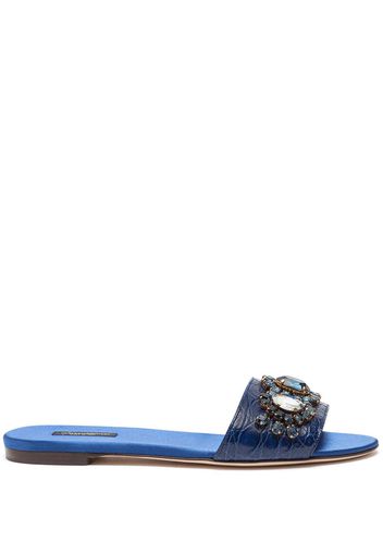 Dolce & Gabbana Sandalen mit Kristallen - Blau