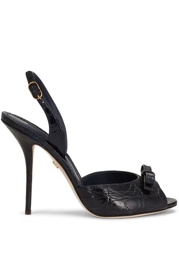 Dolce & Gabbana Sandalen aus Alligatorleder - Schwarz