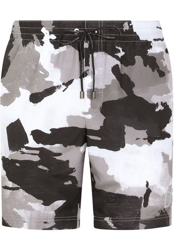 Dolce & Gabbana Badeshorts mit Camouflage-Print - Schwarz