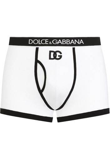 Dolce & Gabbana Shorts mit Logo-Bund - Weiß