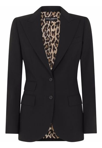 Dolce & Gabbana Blazer mit steigendem Revers - Schwarz