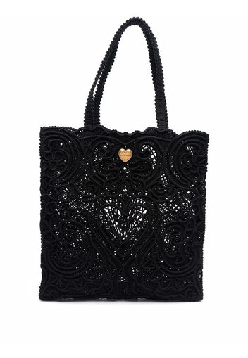 Dolce & Gabbana Handtasche mit Spitze - Schwarz