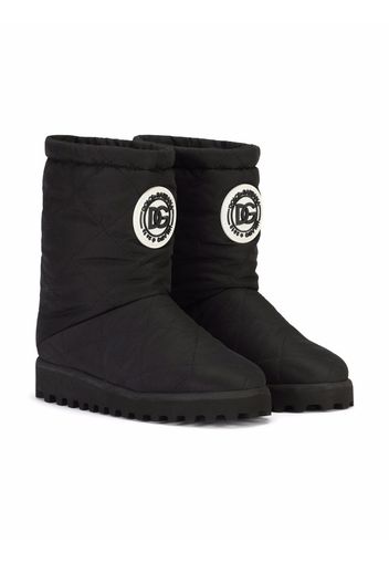 Dolce & Gabbana Kids Knöchelhohe Schneestiefel - Schwarz